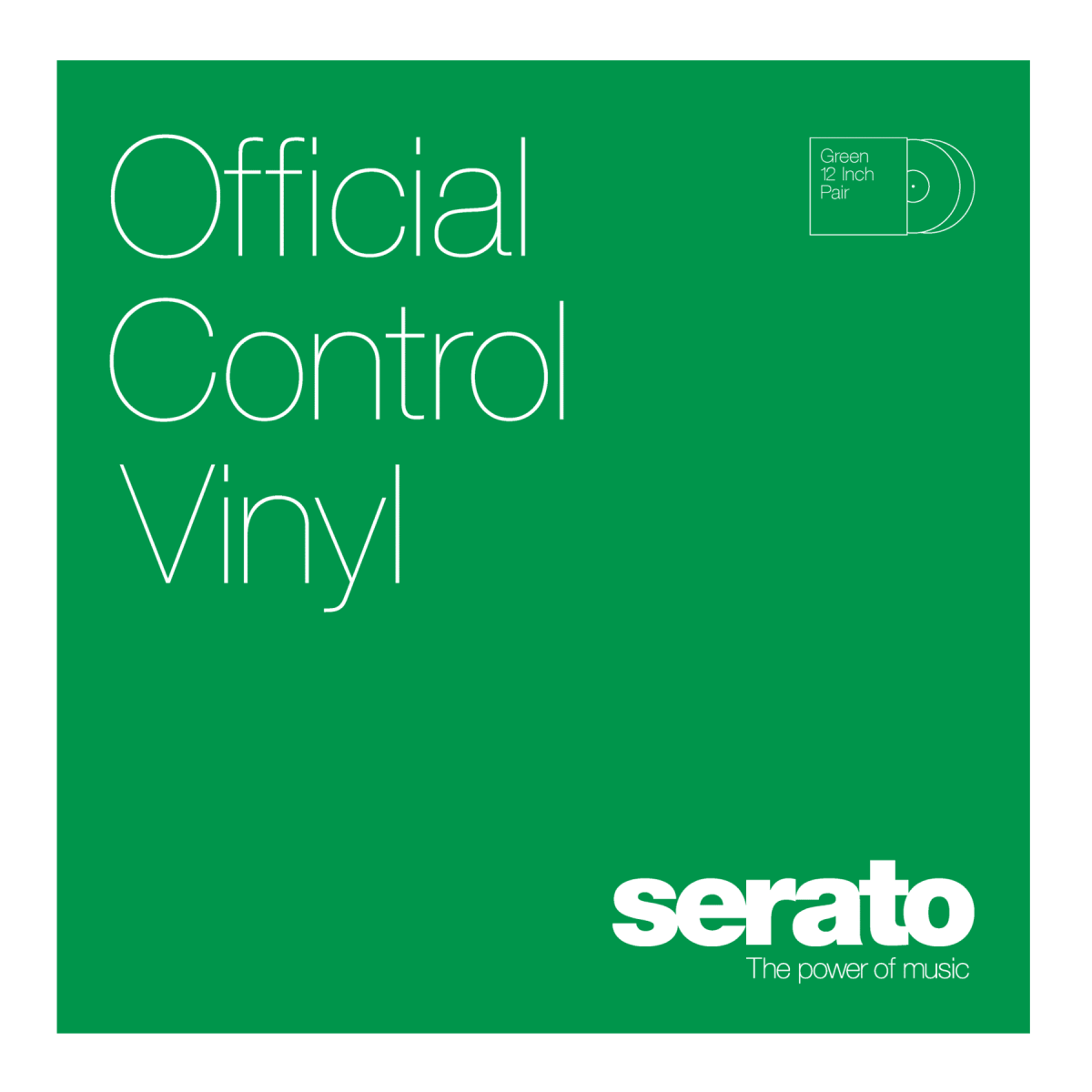 Serato Control Vinyl 12" pair in green. - selectadjs - Vinyl - Serato