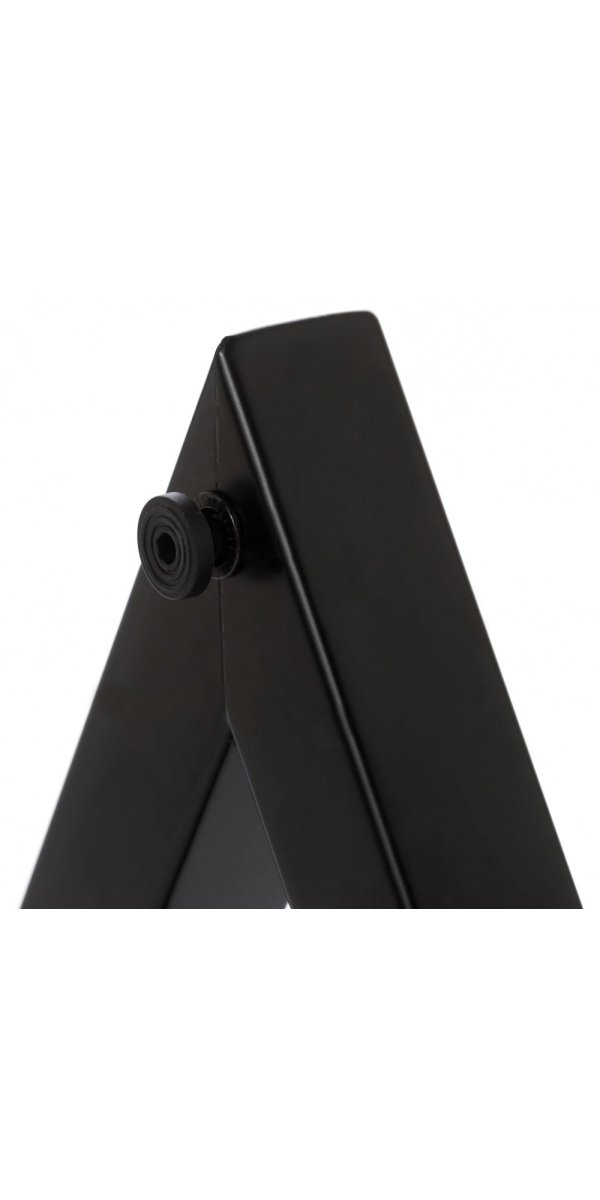 Side profile of the Bespeco PN90FL speaker stand, showing its robust steel construction and height adjustment system.
