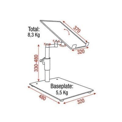 DAP Audio DJ Player Stand - selectadjs - Player Stand - Dap Audio