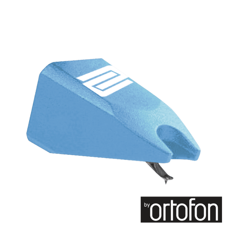 A replacement Reloop Stylus Blue, featuring an elliptical diamond tip designed for high-fidelity audio and detailed sound.