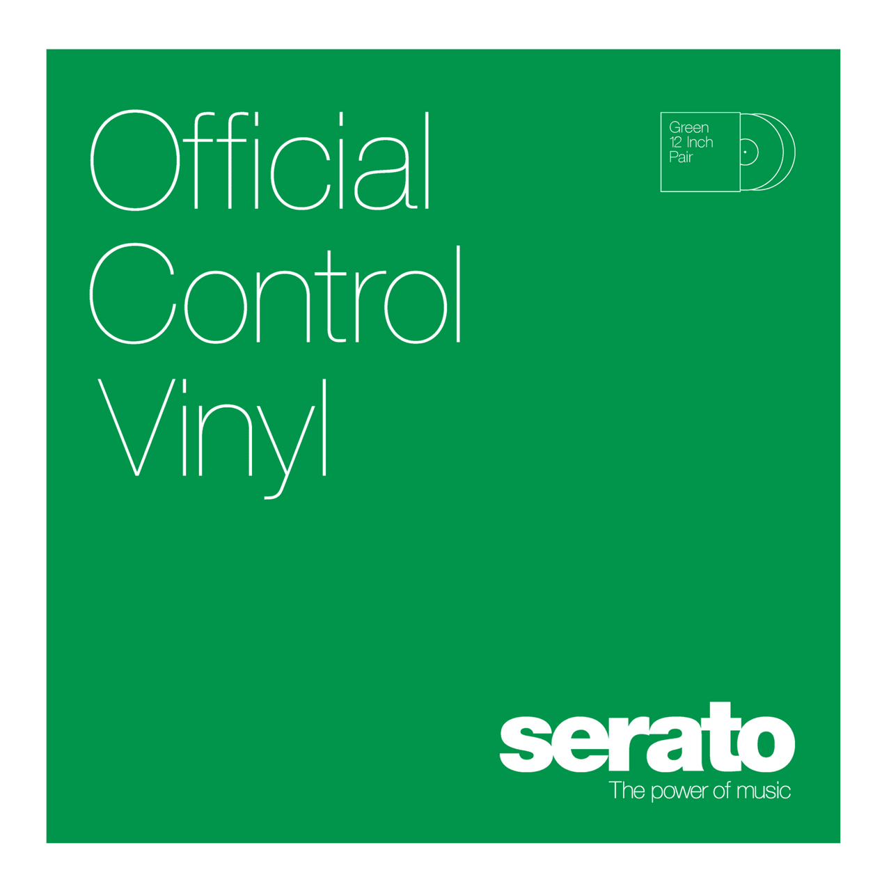 Serato Control Vinyl 12" pair in green.