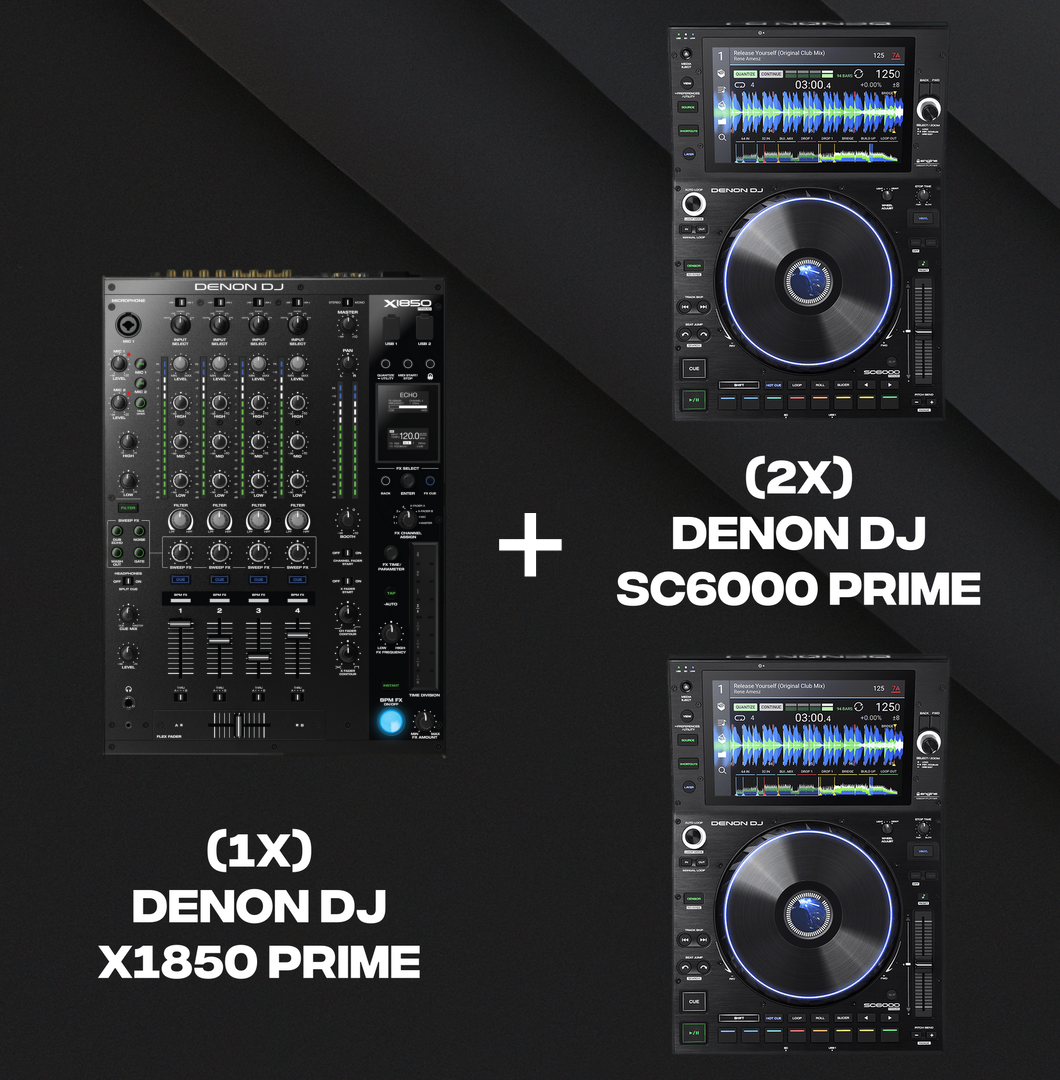 Denon DJ SC6000 PRIME + X1850 PRIME Bundle