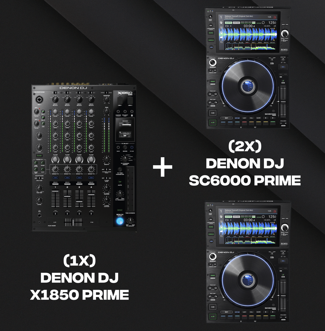 Denon DJ 2 x SC6000PRIME +1 x x1850PRIME Bundle - selectadjs