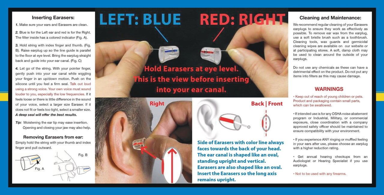 Earasers M1S EarPlugs - 19db Small - selectadjs - Earasers