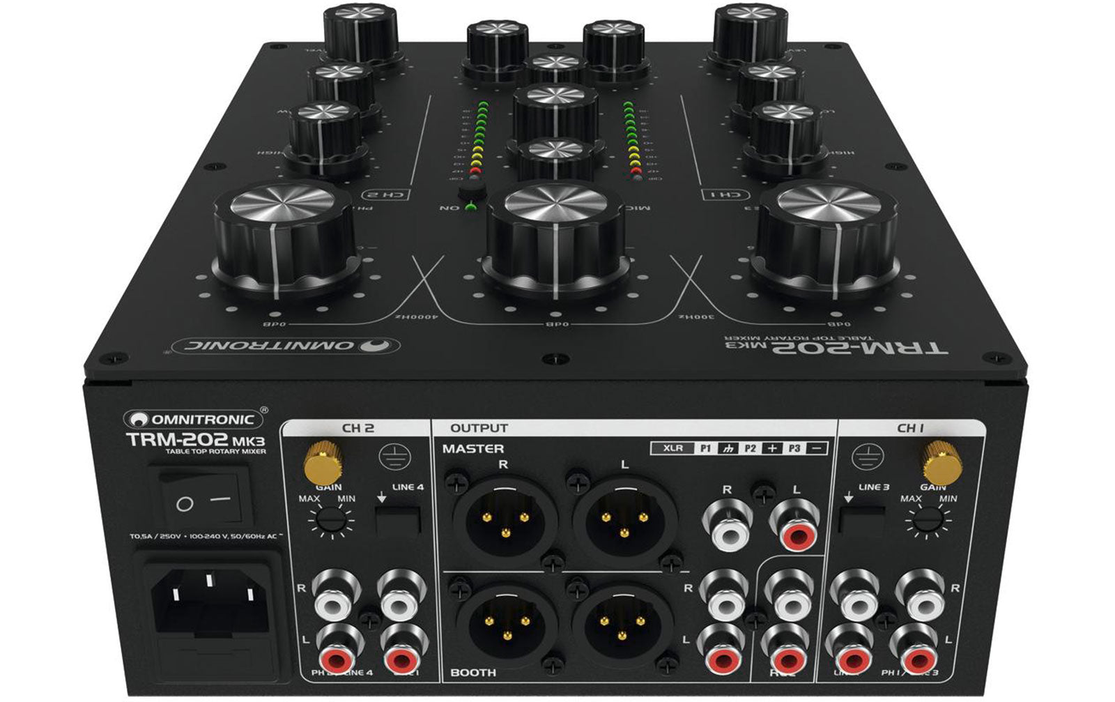 Omnitronic TRM 202 MK3 | Rotary 2 Channel DJ Mixer