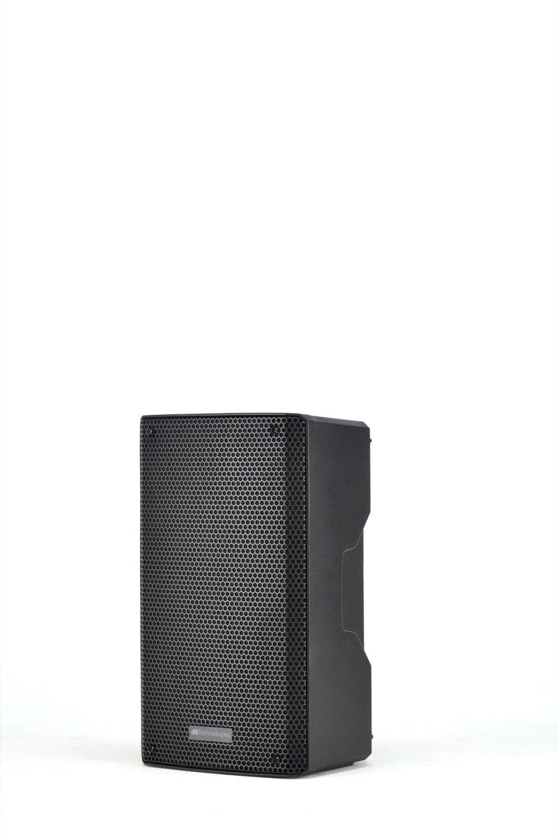 A versatile dBTechnologies KL 10 speaker, featuring an angled cabinet for use as a stage floor monitor or main PA.