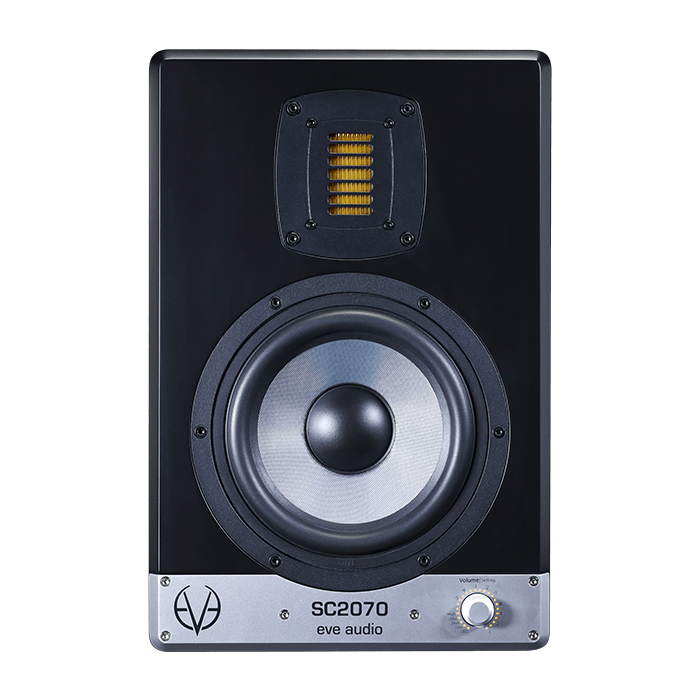 The EVE Audio SC2070, a professional 2-way mid-field studio monitor for critical listening and music production.
