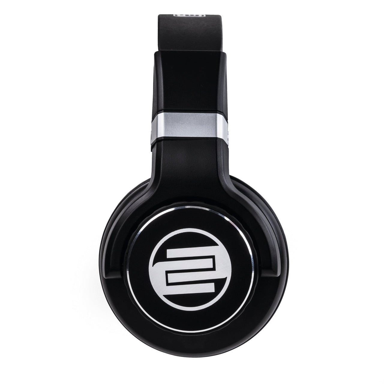 Side profile of the Reloop RHP-15 headphones, showcasing the padded earcups and comfortable, adjustable headband.